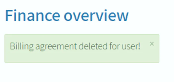 Confirmation agreement removed