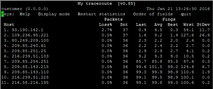 MTR linux