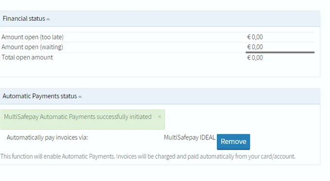 Worldstream Automatic Payment Successful